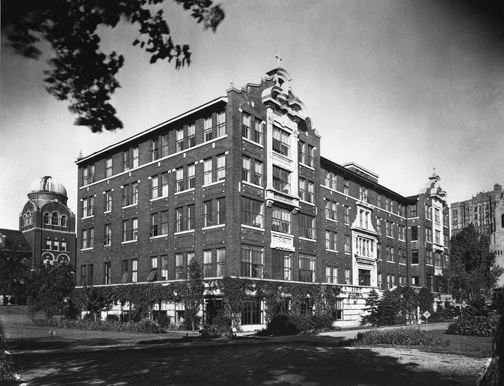 View of the Administration Building/Jesuit Residence from the southeast.