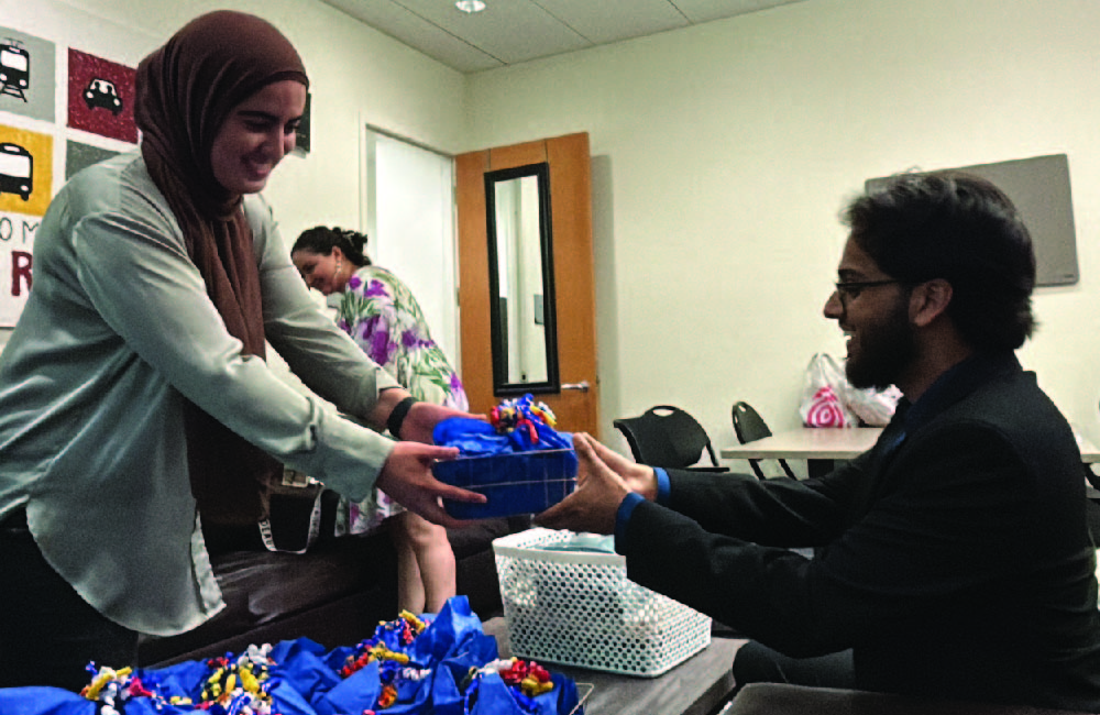 Students volunteering