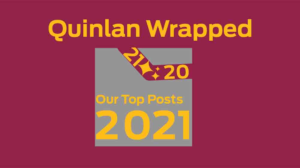 Graphic: Quinlan Wrapped. Our top posts 2021.