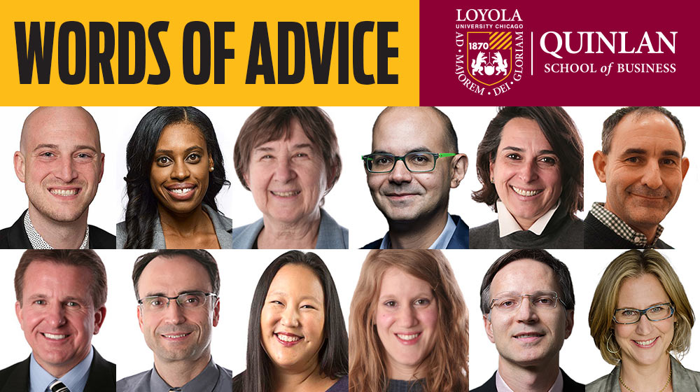 Collage of professors who offered advice to students