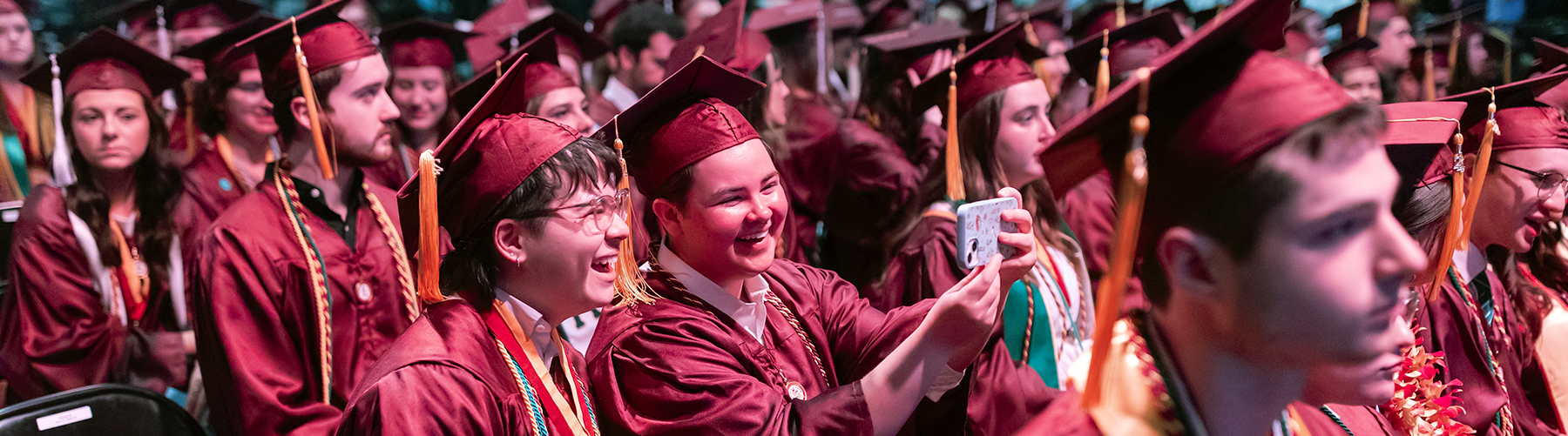 students at commencement