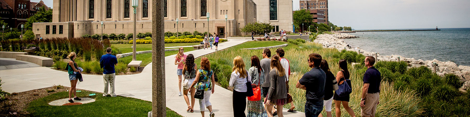 Loyola University Chicago Lake Shore Campus Photo with Prospective Students